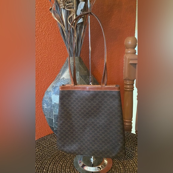 Celine - VINTAGE - GUC - Macadam Brown Patterned Tote - Picture 4 of 16